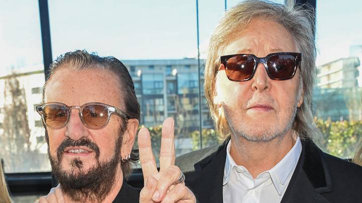 Paul McCartney and Ringo Starr at Stella McCartney Winter 2024 Paris Fashion Week Show