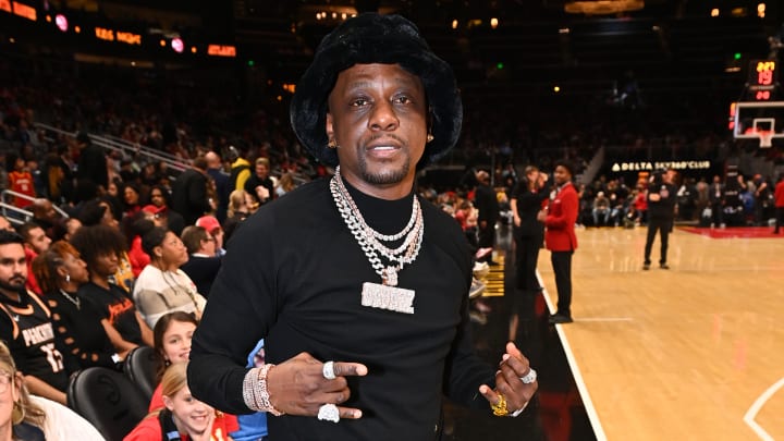 Celebrities Attend Toronto Raptors v Atlanta Hawks