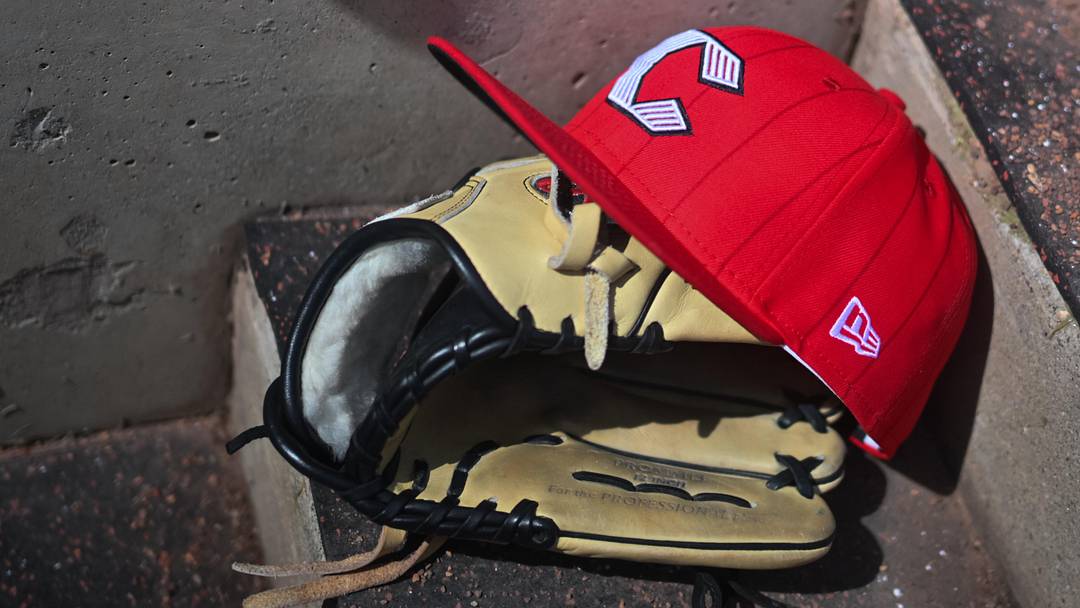Apr 11, 2026; Cincinnati, Ohio, USA; A view of an official Cincinnati Reds hat on the dugout steps during the game against the Los Angeles Angels at Great American Ball Park. Mandatory Credit: Aaron Doster-Imagn Images Apr 11, 2026; Cincinnati, Ohio, USA; A view of an official Cincinnati Reds hat on the dugout steps during the game against the Los Angeles Angels at Great American Ball Park. Mandatory Credit: Aaron Doster-Imagn Images