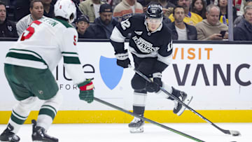 Trevor Moore, Los Angeles Kings (Mandatory Credit: Ryan Sun-Imagn Images)