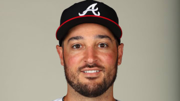 Feb 24, 2023; Tampa, FL, USA; Atlanta Braves pitcher Danny Young (80) poses for a photo at CoolToday