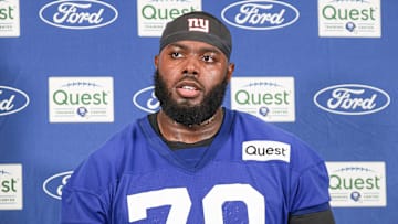 New York Giants offensive tackle Andrew Thomas 
