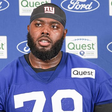 New York Giants offensive tackle Andrew Thomas 