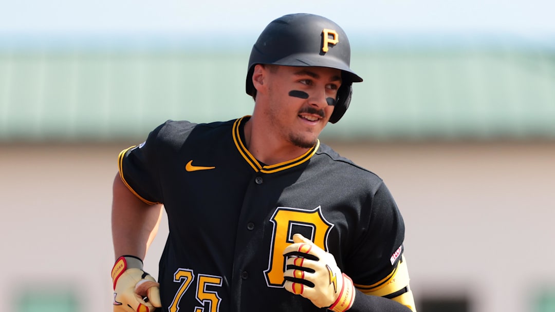 Pittsburgh Pirates shortstop Konnor Griffin (75) 