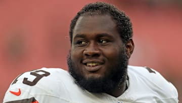 Cleveland Browns offensive tackle Dawand Jones 