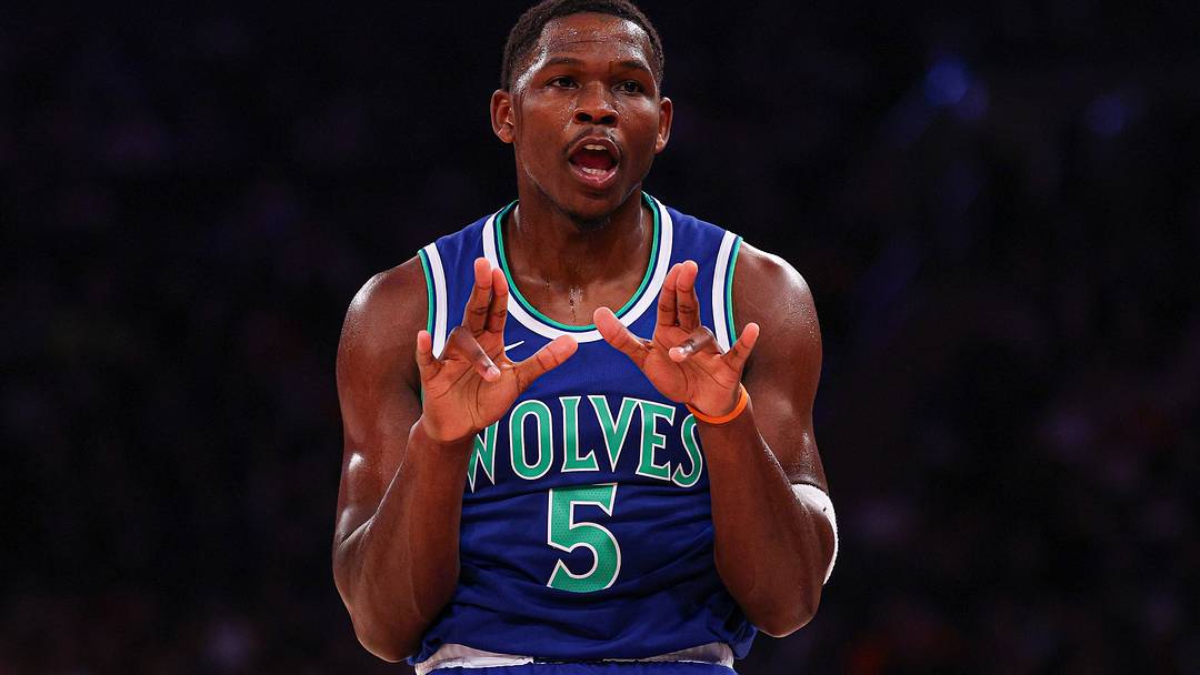 Anthony Edwards' shot fell at a superstar rate in the preseason. But he looked a step slow moving around the court. Is there reason to be concerned about that right now?  Mandatory Credit: Vincent Carchietta-Imagn Images