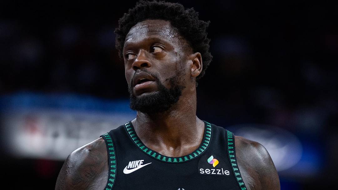 Apr 7, 2026; Indianapolis, Indiana, USA; Minnesota Timberwolves forward Julius Randle (30) looks on in the second half against the Indiana Pacers at Gainbridge Fieldhouse. Mandatory Credit: Trevor Ruszkowski-Imagn Images