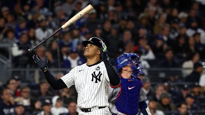 Juan Soto reacts to a strikeout in the 2024 World Series. Juan Soto reacts to a strikeout in the 2024 World Series.