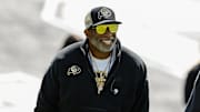 Colorado Buffaloes head coach Deion Sanders during the spring game at Folsom Field. 