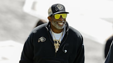 Colorado Buffaloes head coach Deion Sanders during the spring game at Folsom Field. 