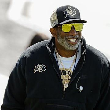 Apr 19, 2025; Boulder, CO, USA; Colorado Buffaloes head coach Deion Sanders during the spring game at Folsom Field.