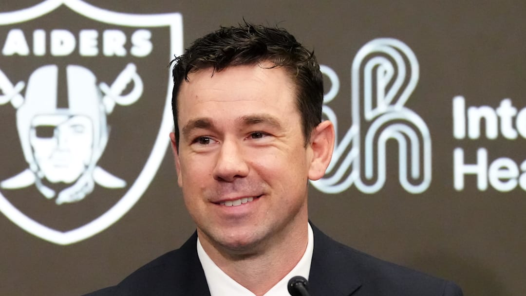 Las Vegas Raiders head coach Klint Kubiak Las Vegas Raiders head coach Klint Kubiak