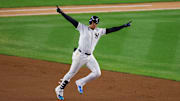 Soto celebró de manera eufórica su primer jonrón en playoffs con los Yankees