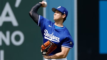 Shohei Ohtani no ha lanzado todavía en un encuentro oficial con Dodgers de Los Angeles