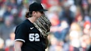 Chicago White Sox pitcher Mike Clevinger (52) during the ninth inning against the Cleveland Guardians at Progressive Field.