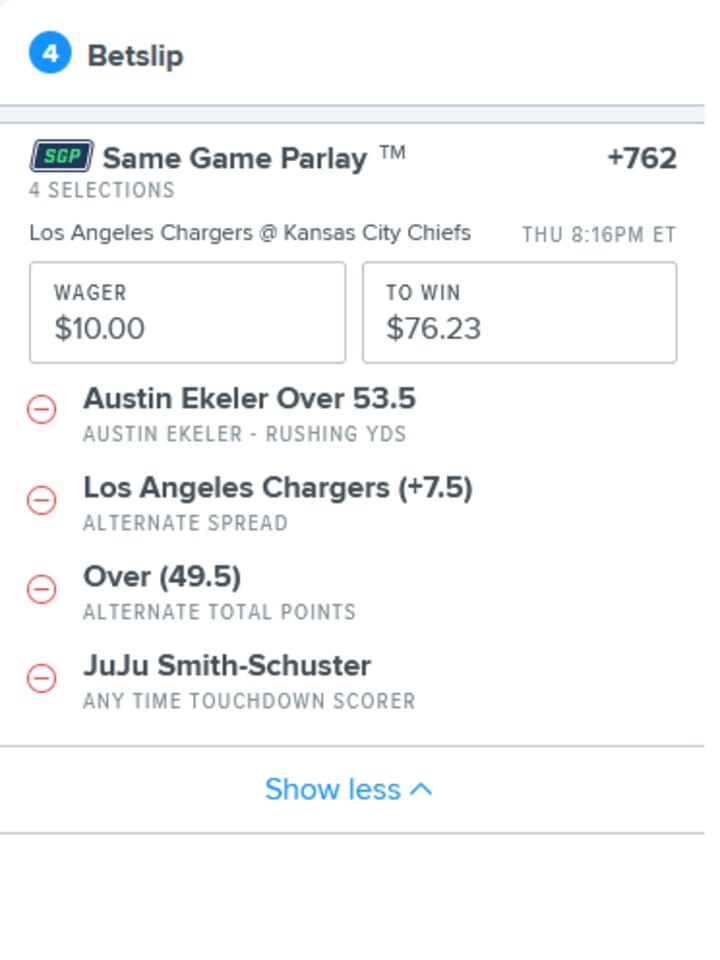 chargers chiefs same game parlay