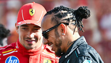 Charles Leclerc, Lewis Hamilton, Ferrari, Formula 1