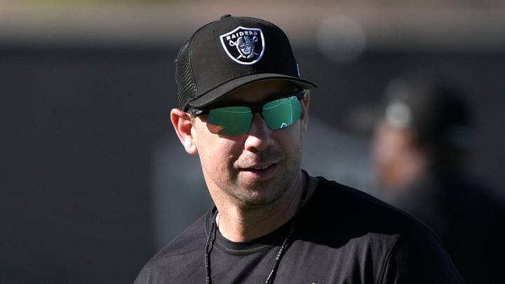 Las Vegas Raiders coach Klint Kubiak during minicamp.