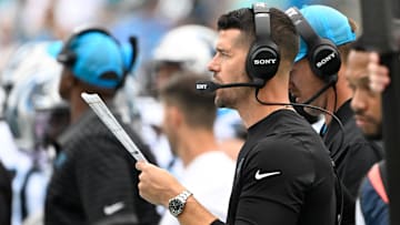 Carolina Panthers head coach Dave Canales.