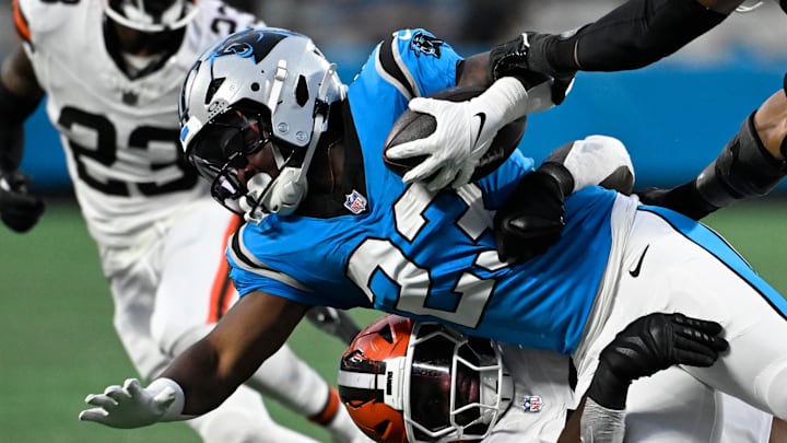 Carolina Panthers running back Trevor Etienne