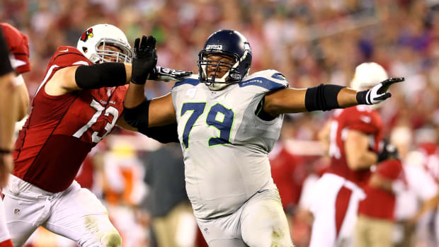 Seattle Seahawks defensive end Red Bryant (79) against the Arizona Cardinals.