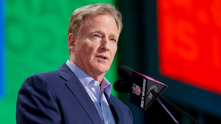 Roger Goodell said that nothing will change with 'RedZone' in new ESPN deal. | Tork Mason / USA TODAY NETWORK via Imagn Images