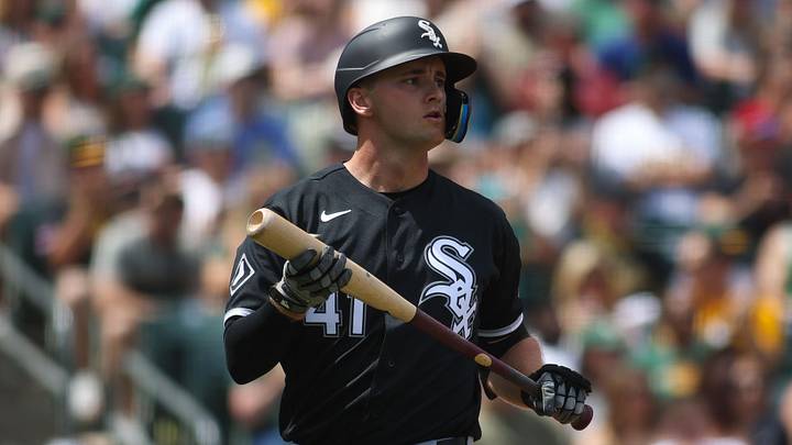 Apr 19, 2026; West Sacramento, California, USA; Chicago White Sox left fielder Tanner Murray (41) looks on after striking out during the third inning against the Athletics at Sutter Health Park. Mandatory Credit: Scott Marshall-Imagn Images