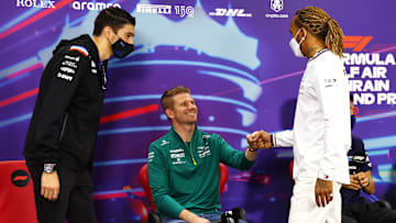Esteban Ocon, Nico Hulkenberg, Lewis Hamilton, Formula 1