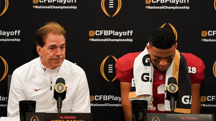 Tagovailoa played three seasons for Saban at Alabama from 2017 to '19.