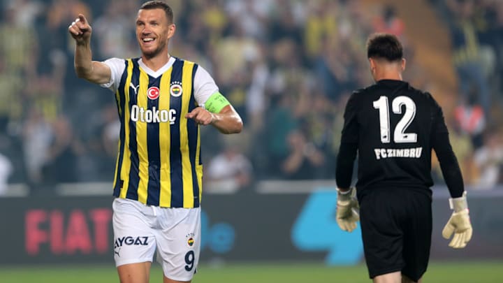 Edin Dzeko'nun gol sevinci