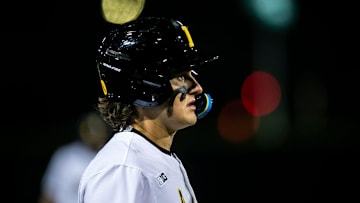 Iowa's Keaton Anthony stands on third base during a NCAA baseball game against Loras College, Tuesday, Feb. 28, 2023, at Duane Banks Field in Iowa City, Iowa.

230228 Loras Iowa Bsb 034 Jpg