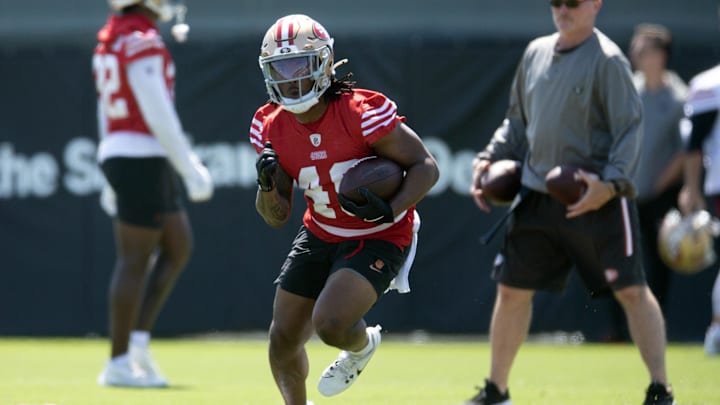 San Francisco 49ers running back Corey Kiner (49)