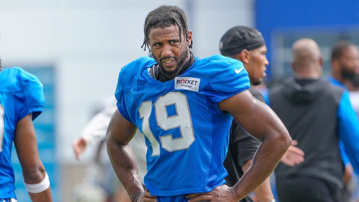 Detroit Lions wideout Donovan Peoples-Jones (19) 