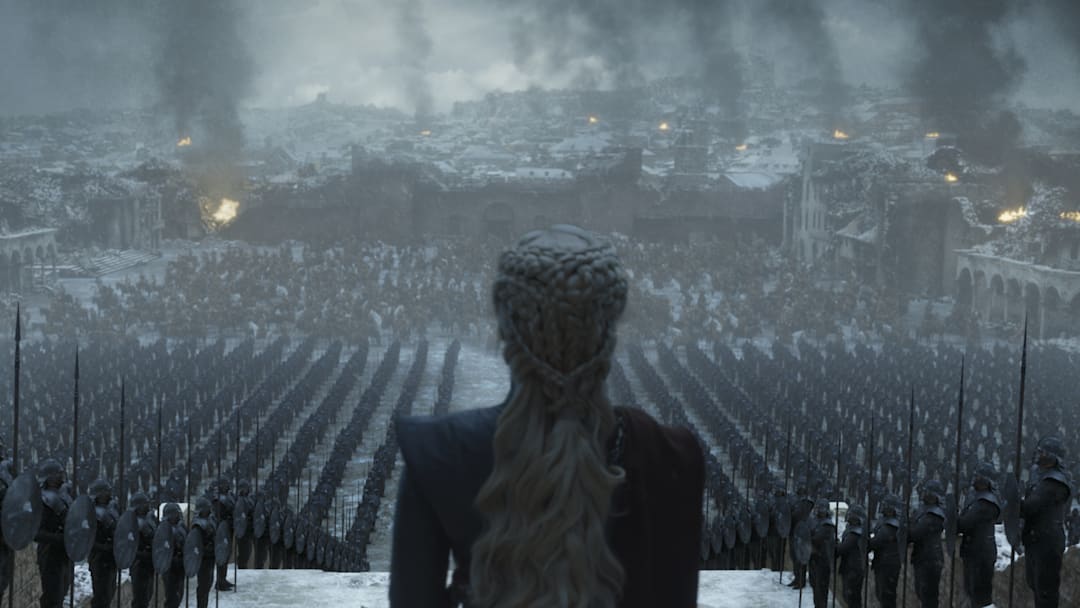 Daenerys stands before her army