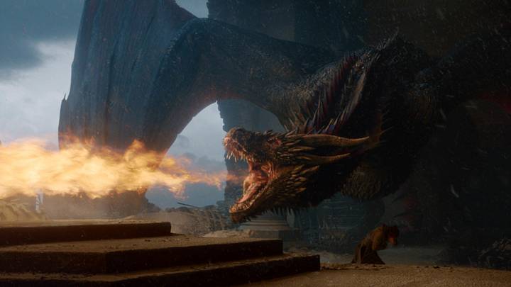 Drogon melts the Iron Throne in Game of Thrones season 8 Episode 6, "The Iron Throne"