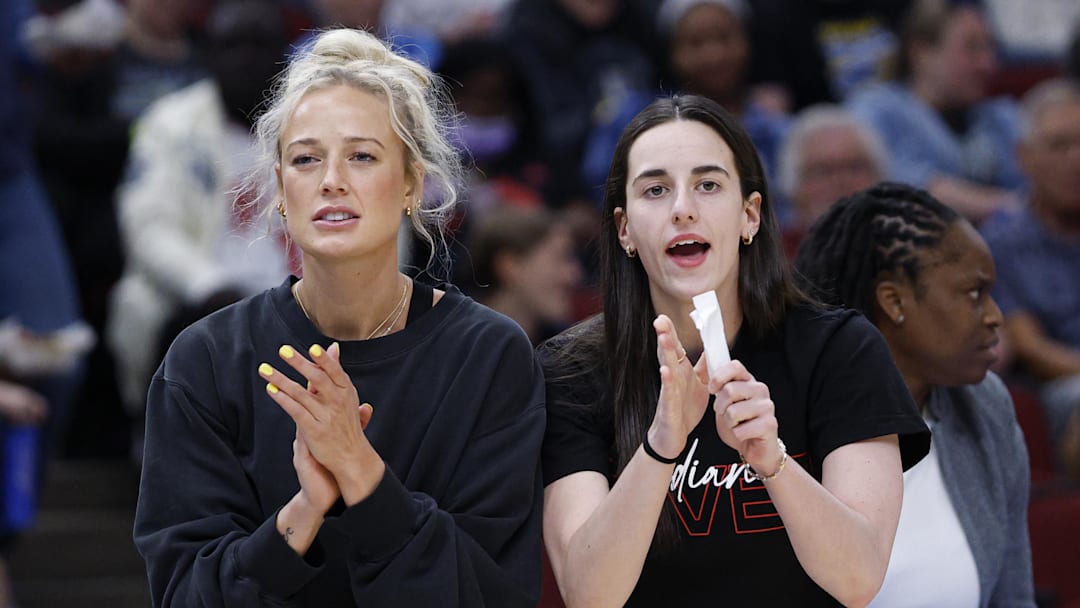 Sophie Cunningham (left) had a time next to Caitlin Clark (right) during the Fever's playoff run. 