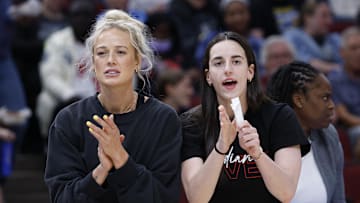 Sophie Cunningham (left) had a time next to Caitlin Clark (right) during the Fever's playoff run. 