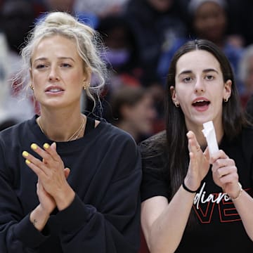 Sophie Cunningham (left) had a time next to Caitlin Clark (right) during the Fever's playoff run. 