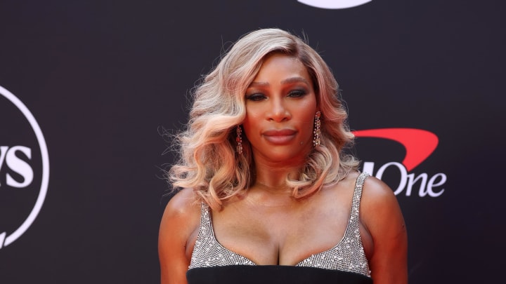 Jul 11, 2024; Los Angeles, CA, USA;  Former tennis star Serena Williams arrives on the red carpet before hosting the 2024 ESPYS at Dolby Theatre. Mandatory Credit: Kiyoshi Mio-USA TODAY Sports