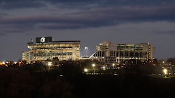 A general view of Beaver Stadium prior to sunrise before the game between the Ohio State Buckeyes and the Penn State Nittany Lions. 
