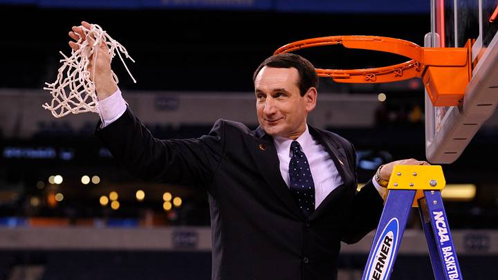 Duke head coach Mike Krzyzewski cuts down the nets at the 2010 NCAA men's Final Four national basketball championship after Duke beat Butler 61-59.

Xxx Final Four Rd624 Jpg S Bkc Usa In