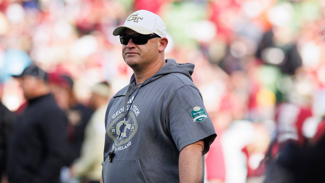 Aug 24, 2024; Dublin, IRL; Georgia Tech head coach Brent Key before the game against Florida State at Aviva Stadium. Mandatory Credit: Tom Maher/INPHO via USA TODAY Sports