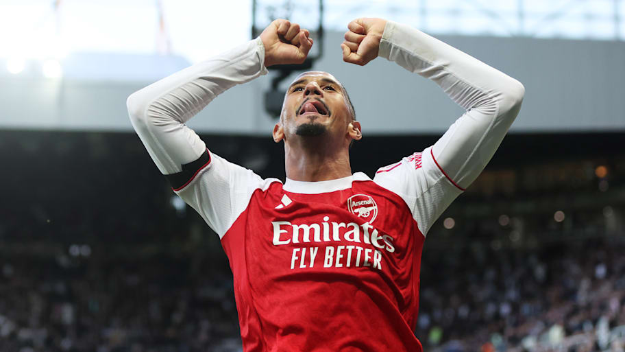 William Saliba celebrating.