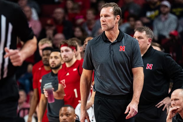 Nebraska Cornhuskers head coach Fred Hoiberg watches during the first half against the Michigan Wolverines.