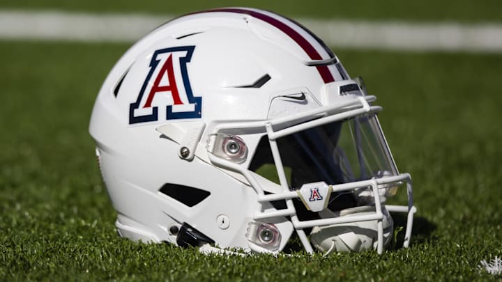 Arizona Wildcats helmet on the field