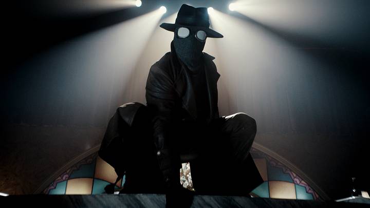  “The Spider” (Nicolas Cage) in a scene from Prime Video’s Spider-Noir