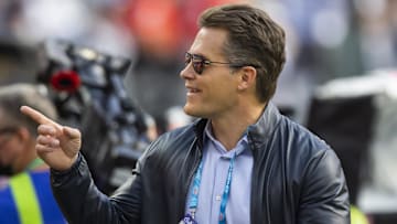 NFL Network host Kyle Brandt during the Cincinnati Bengals game against the Los Angeles Rams in Super Bowl LVI.
