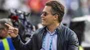 NFL Network host Kyle Brandt during the Cincinnati Bengals game against the Los Angeles Rams in Super Bowl LVI at SoFi Stadium. 