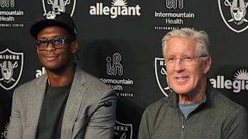 Las Vegas Raiders Introduce Geno Smith with Pete Carroll
