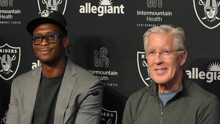 Las Vegas Raiders Introduce Geno Smith with Pete Carroll